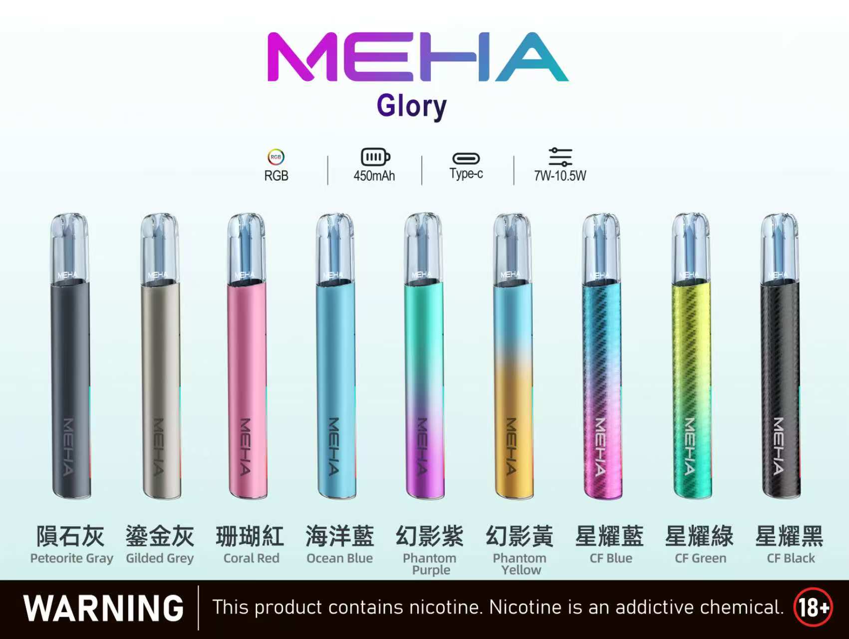 Meha電子煙主機 魅嗨一代煙桿 三檔功率切換 Type C快充 多款煙彈兼容 產品圖片 2 Meha電子煙主機 魅嗨一代煙桿 三檔功率切換 Type C快充 多款煙彈兼容 產品圖片 2